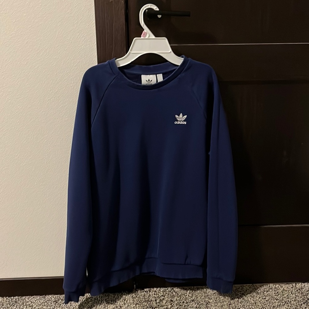 Dark Blue Adidas Crew neck